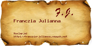 Franczia Julianna névjegykártya